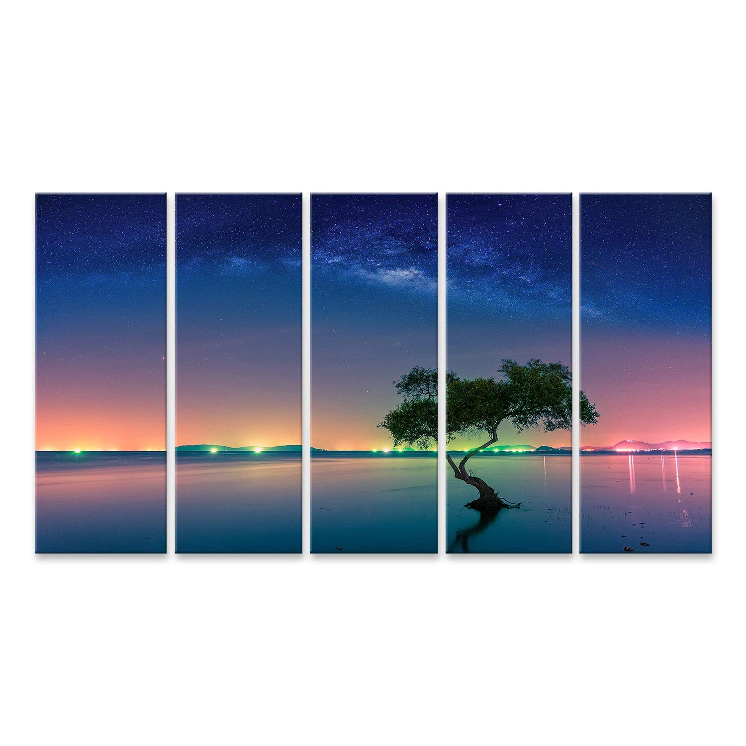 islandburner cuadro sobre lienzo paisaje Vía Láctea Galaxia Cielo Nocturno Estrellas Erotica Cuadros Murales Póster
