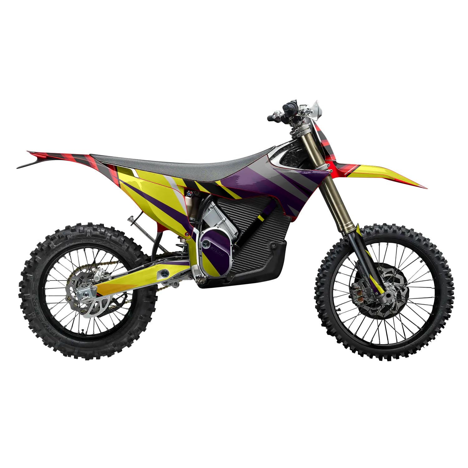 Stark Varg MX 2023-2025 Graphics Kit Wrap - Feather Shards - Varg MX Skin - Premium 3M Vinyl Protective Wrap Decal Cover - Easy to Apply | Crafted in The USA by MightySkins