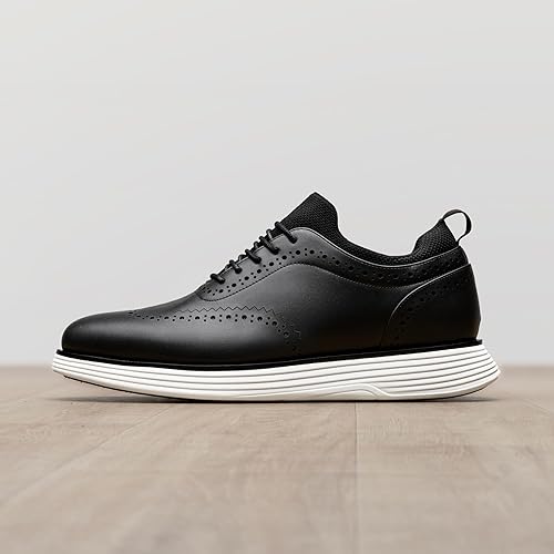 Miniatura 8 de Bruno Marc MaxFlex - Zapatos deportivos de vestir para hombre, estilo Oxford, casuales, con punta de ala