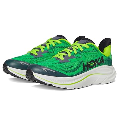 Hoka Kids Clifton 10 (Big Kid) Kids Shoes Spring Green/Cosmic Grey