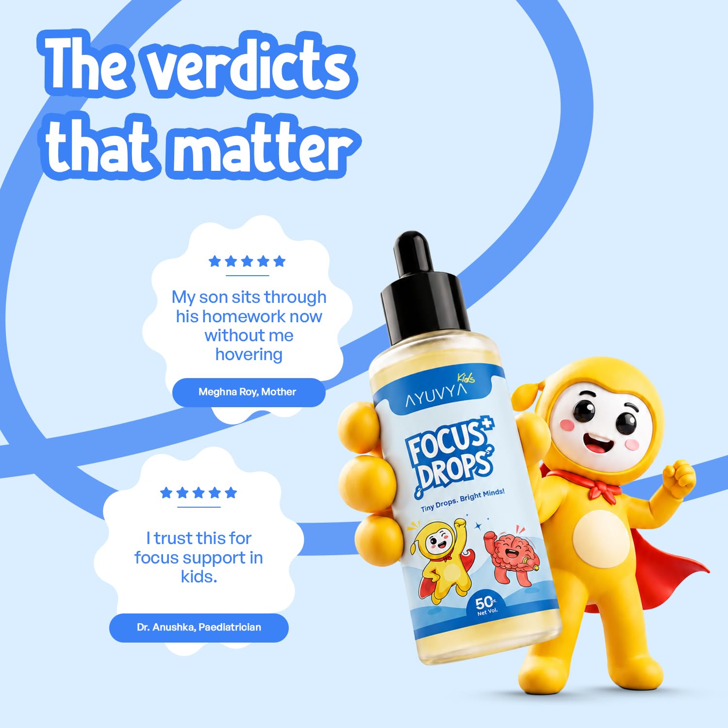 Ayuvya Kids Focus+ Drops for Children 3-12 Years | 8 Powerful Herbs with Brahmi, Shankhpushpi, Jatamansi | Supports Focus, Memory & Calm Alertness | No Sugar, Honey Base | AYUSH Licensed | 50ml — Amazon image 6