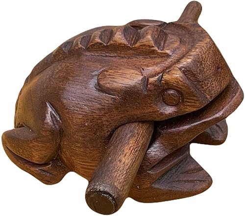 Vista 15 de Instrumentos de percusión hechos a mano clásicos tailandeses de 2.3-2.5 pulgadas, rana de madera, rana de madera, instrumento musical