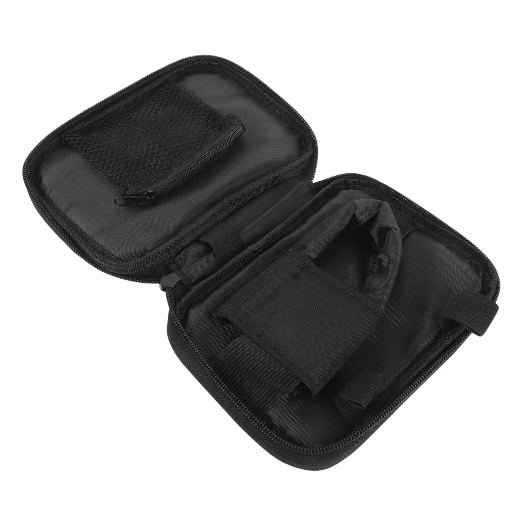 Didiseaon 5 Pz forniture mediche sacchetto stoffa borse stoffa box medicine portatorta per trasporto valigia borsa per misuratore di glicemia borsa per glucometro custodia tessuto Black