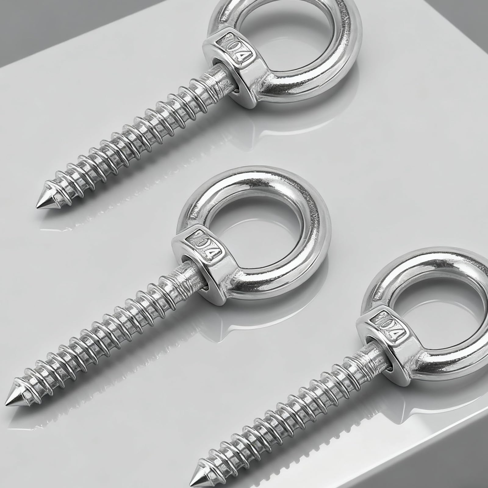 4 viti con occhiello in acciaio inox M10, ganci da soffitto per carichi pesanti, viti ad occhiello, vite ad anello m10, occhielli a vite, per stand amaca, sedia a dondolo, yoga, applicazioni pesanti