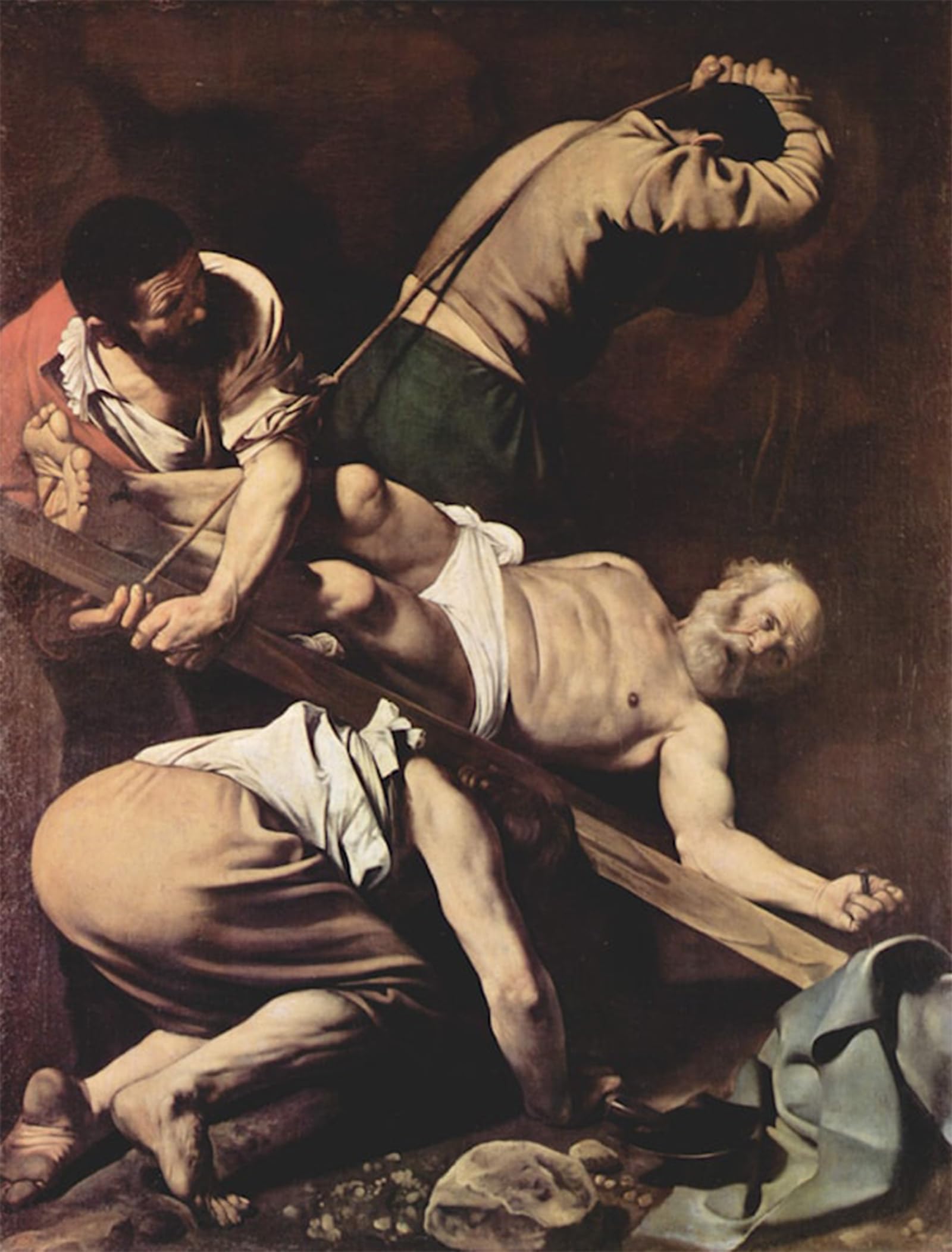 SERENDIPITP Vintage Picture Print on Canvas Wall Art Poster the Crucifixion of Saint Peter by Caravaggio Artwork Print Poster for Wall Decor 60x90cm