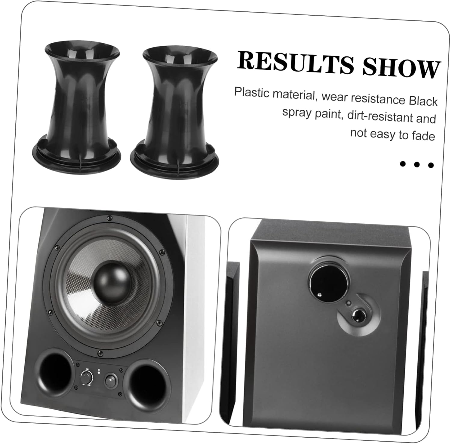 Gadpiparty 8pcs Speaker Cabinet Port Tubes Long Speaker Fabric Black Air Port Voice Outlet Accessories for Subwoofer