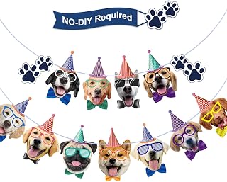 Dog Birthday Banner Birthday Garland Dog Theme Party Bunting Decoration Baby Shower Party Supplies (Dog)