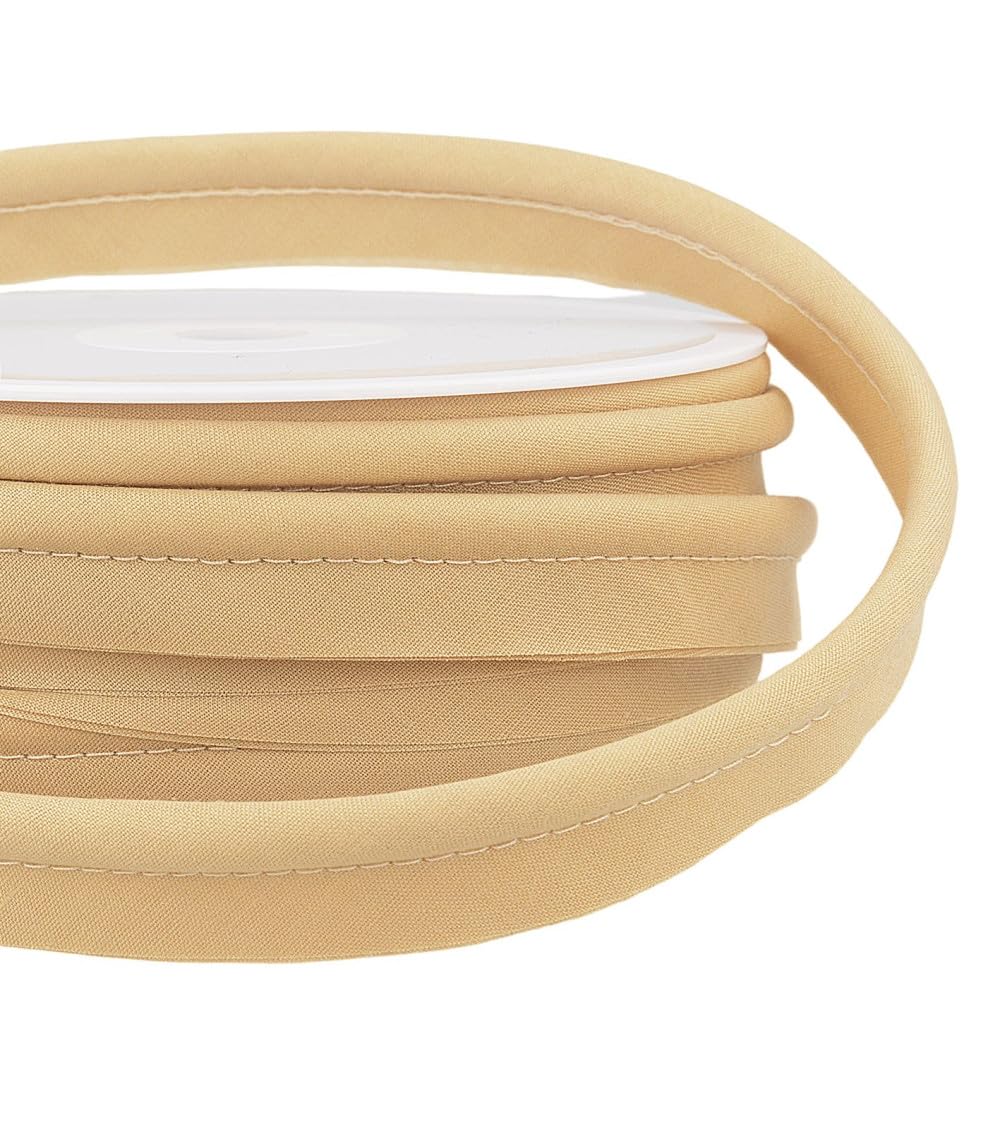 Bobine 15m passepoil mèche beige 5mm pour bordure de rideau et de sac