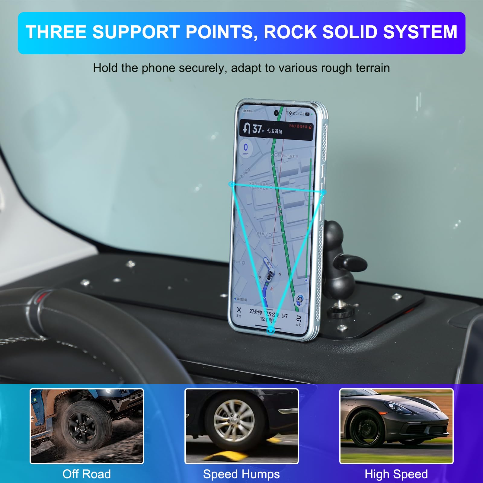 Soporte para teléfono móvil compatible con tablero de mandos INEOS Grenadier Dashboard, adaptador universal – Apto para más de 20 soportes magnéticos y cabeza de cacahuete