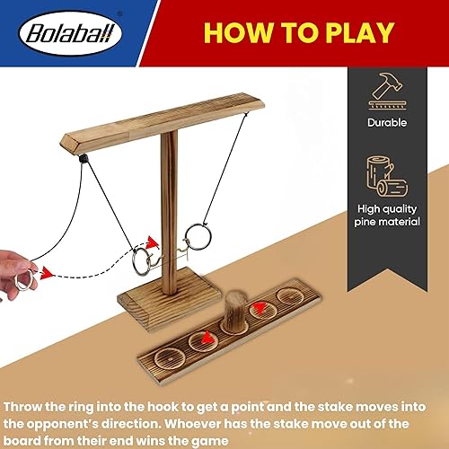 Miniatura 2 de Bolaball Juego de mesa de Cornhole con 8 bolsas de lanzamiento, 2 x 3 pies, juegos de mesa portátiles de madera con hoyos de maíz, juegos para