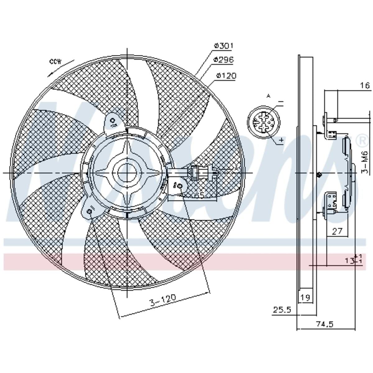 NISSENS Ventola, Raffreddamento motore 85800