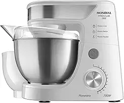 Batedeira Planetária, Mondial, Branco/Inox, 700W, 110V - BP-02P-W-TI