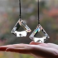 Vista 17 de STINO - 2 prismas grandes de cristal de 5 pulgadas, atrapasoles colgantes con prisma de cristal, fabricante de arco iris para ventanas, balcón