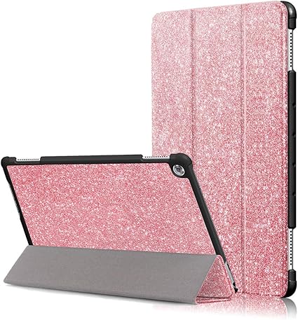 FANSONG Custodia per Huawei MediaPad M5 Lite 10 Cover Magnetico Trifold  Glitter Sottile PU Pelle con Auto Sveglia/Sonno Protettiva Cover per Huawei  MediaPad M5 Lite 10 10.1'' 2018, Rosa : Amazon.it: Informatica