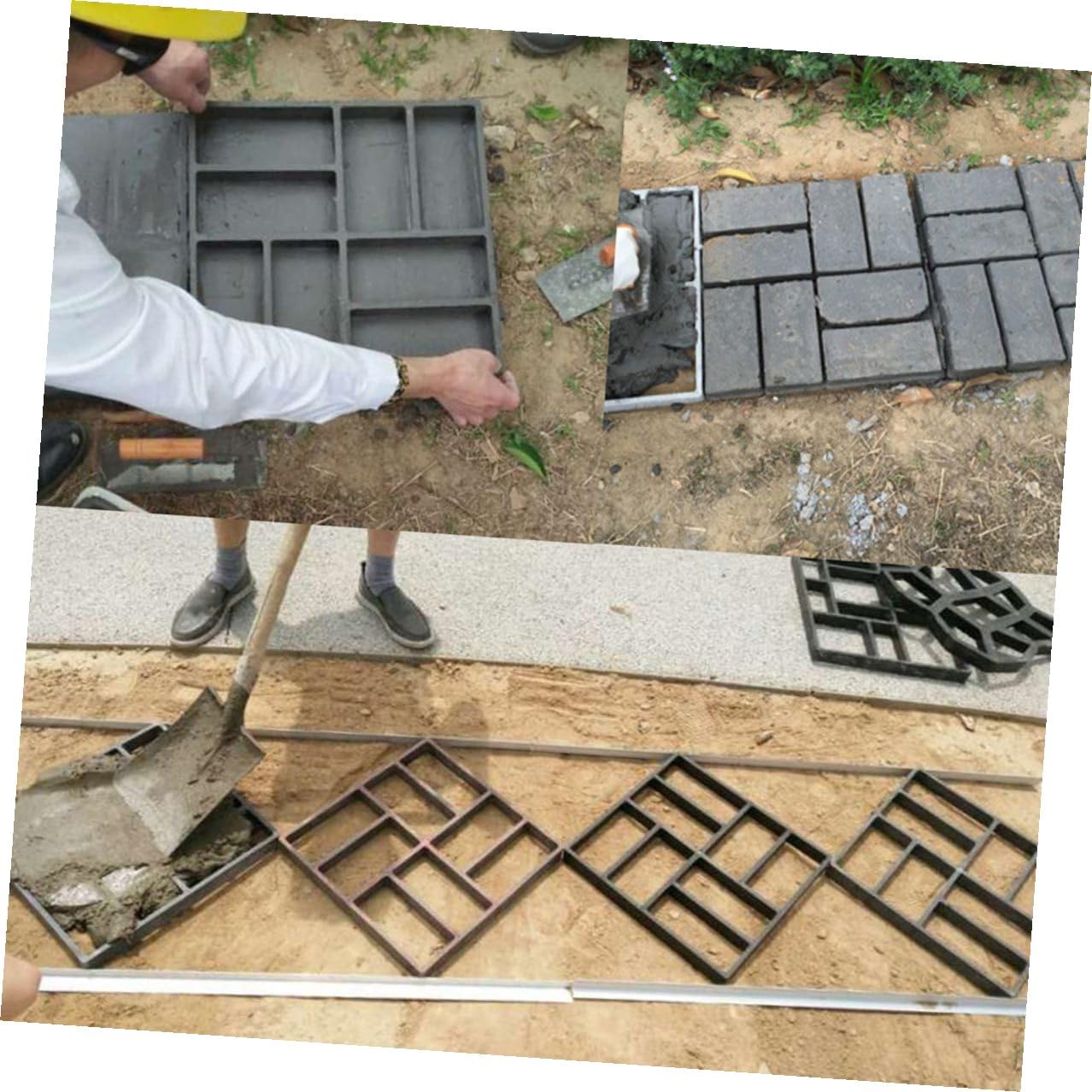 Kunststoff Bodenform mit Einzigartigem Musterdesign 8 Stück 8 Gitter Trittsteinform für Selbstgemacht Gartengestaltung und Pflasterung von Gartenwegen