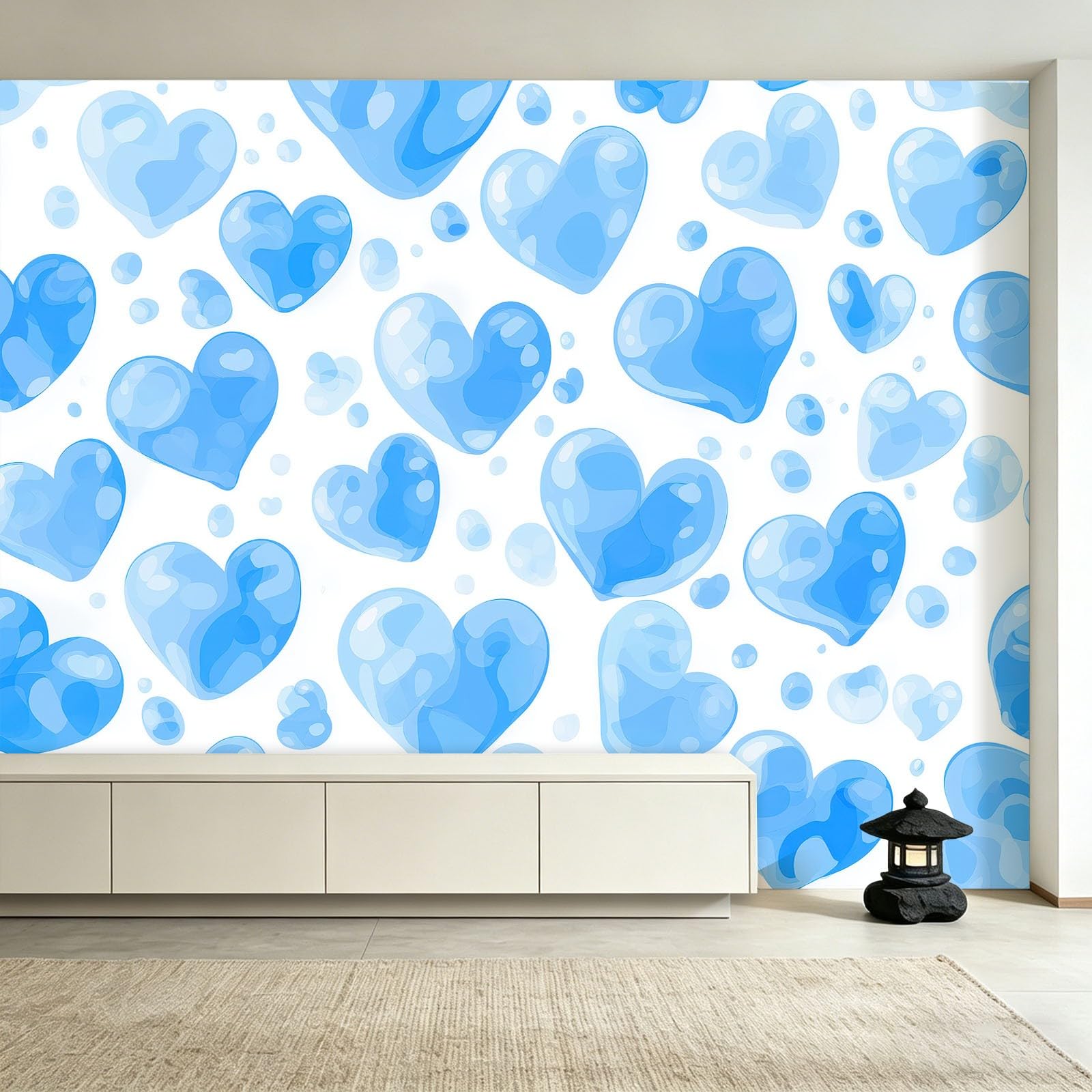 Fototapete 250 x 175 cm Vliestapete Wandtapete Romantisch Traumhaft Luftballon Herz, Motivtapeten für Babyzimmer Schlafzimmer Mutter-Kind-Laden