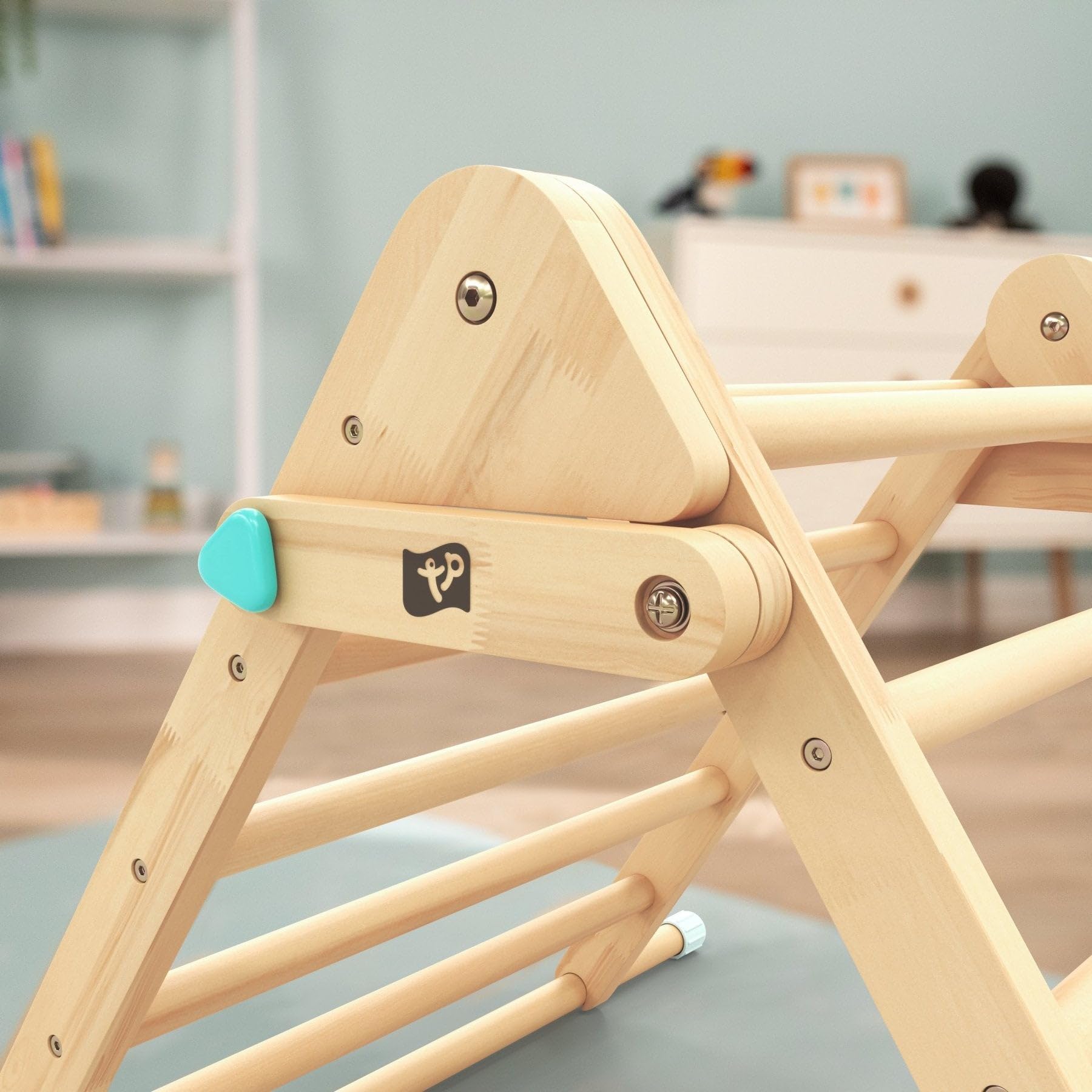 TP Toys Active Tots Indoor Wooden Climbing Frame for Babies and Toddlers 1 Year+, Montessori Pikler Style Climbing Triangle, Baby Toys, Interactive Play Gym for Infants, 12 Months+