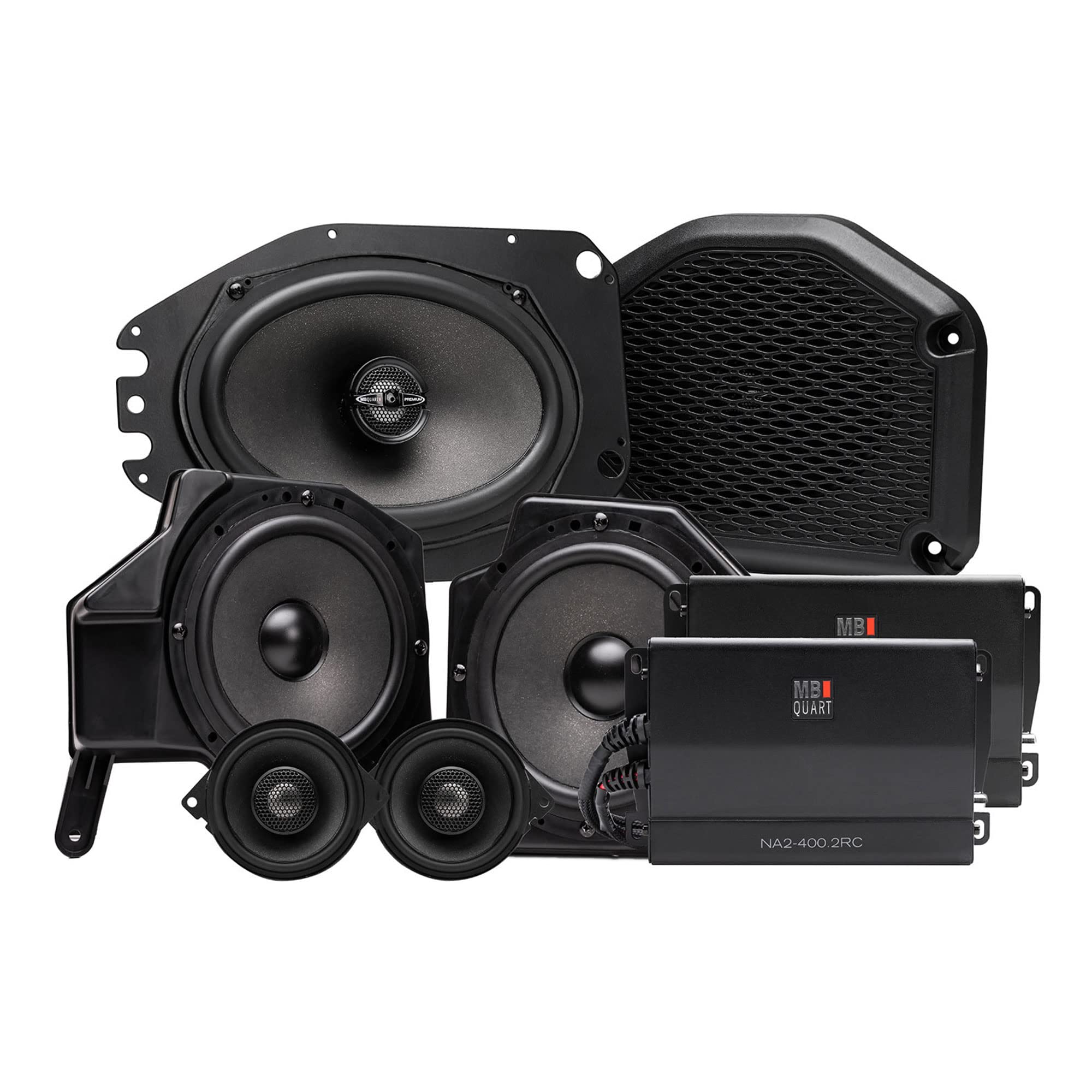MB Quart MBQJ-STG6A-1 Jeep Wrangler JL/Gladiator JT 6-Speaker & Amp Upgrade Kit | Stage 6 800W Audio System | 2018+ Models