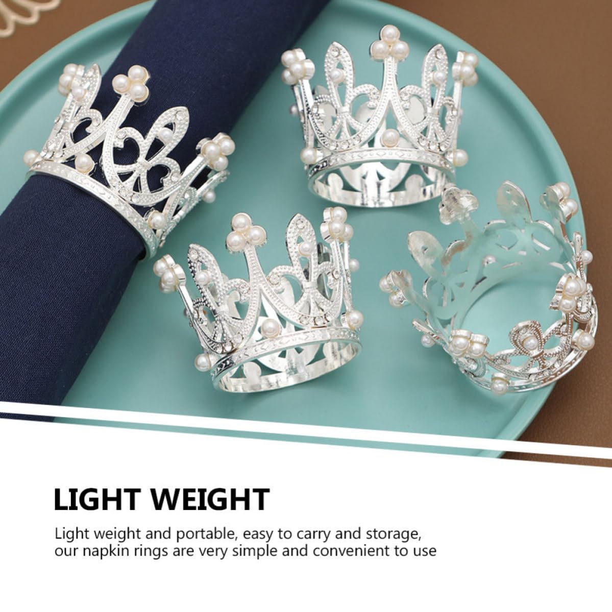 12 Pezzi Anello Portatovagliolo Corona Argento in Lega di Zinco | Decorazione Leggera per Tavola, Stile Delicato, per Festa di San Valentino e Apparecchiatura Elegante