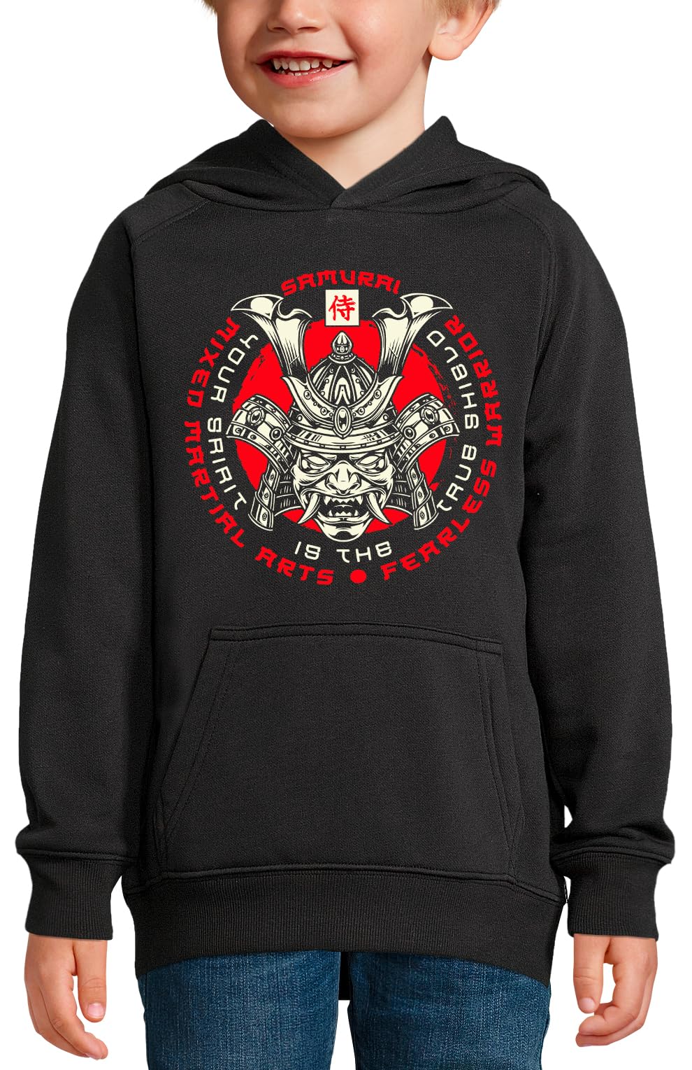 Sweat à capuche masque de samouraï pour enfant adepte de Mixed Martial Arts - 4