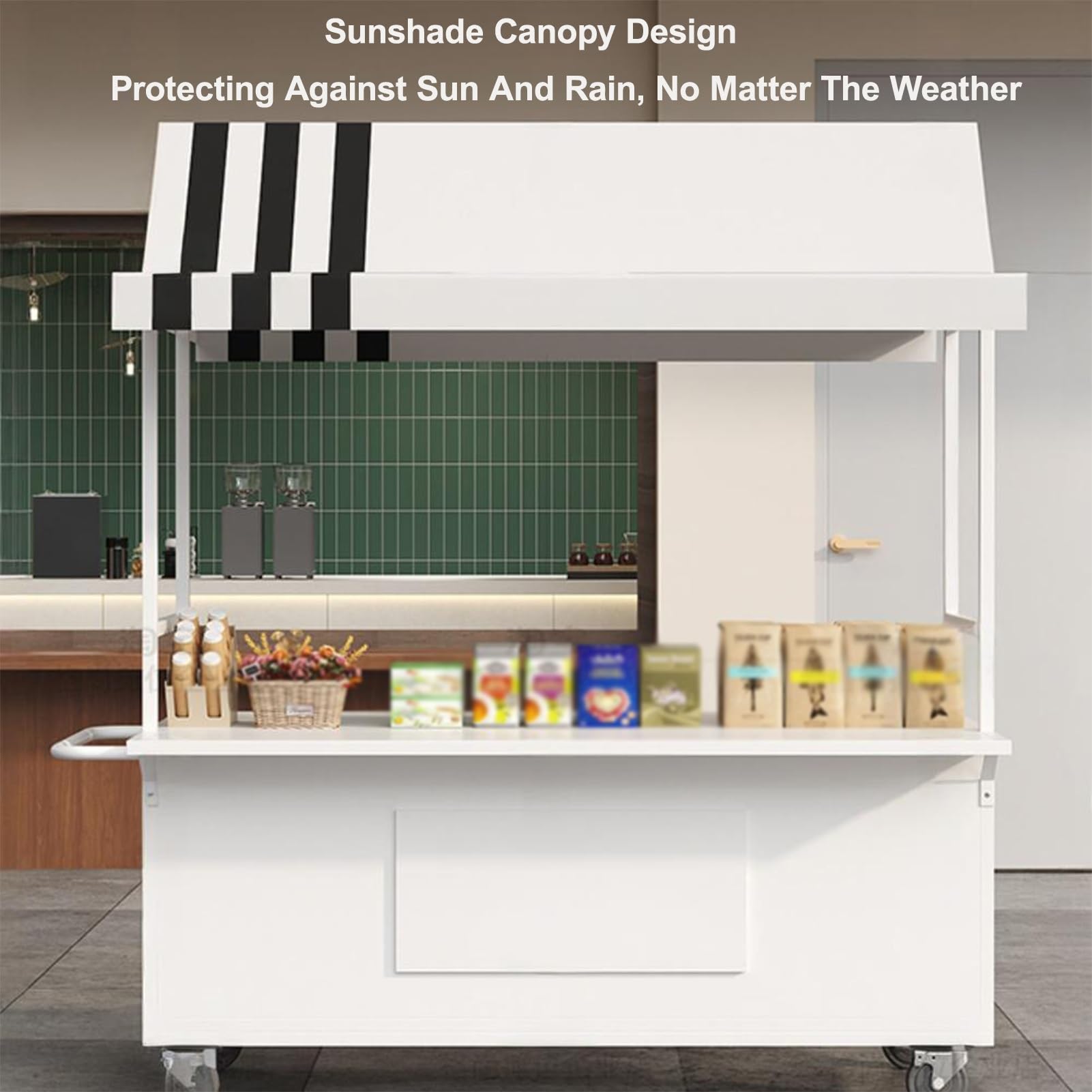 PortabFooDisplay Stanwith Canopy ReCart su ruote per eventi all'aperto Street FooVendors bancarelle 120 cm 47,5 cm Par Use