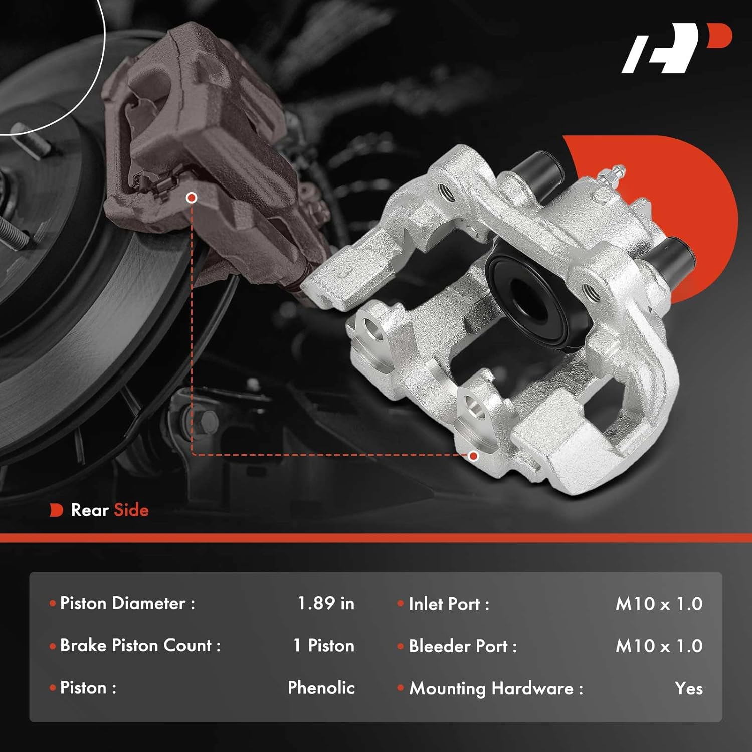 A-Premium Disc Brake Caliper Assembly with Bracket Compatible with Select Jeep and Dodge Models - Grand Cherokee 2011-2020, Durango 2011-2020 - Rear Driver and Passenger Side