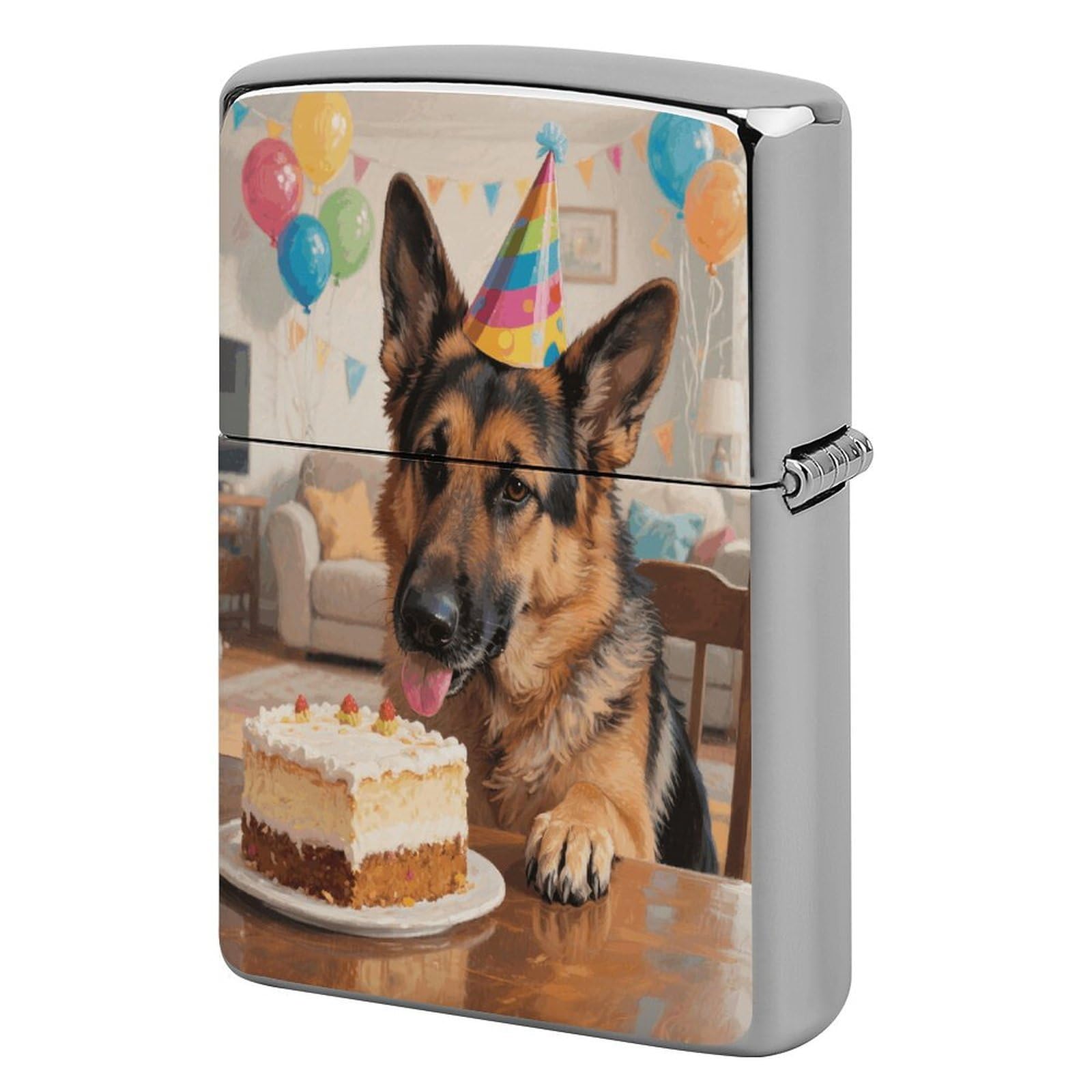 German Shepherd Printed Lighter Case No Inner Core Metal Lighter Shell/for Zippo Regular Lighters