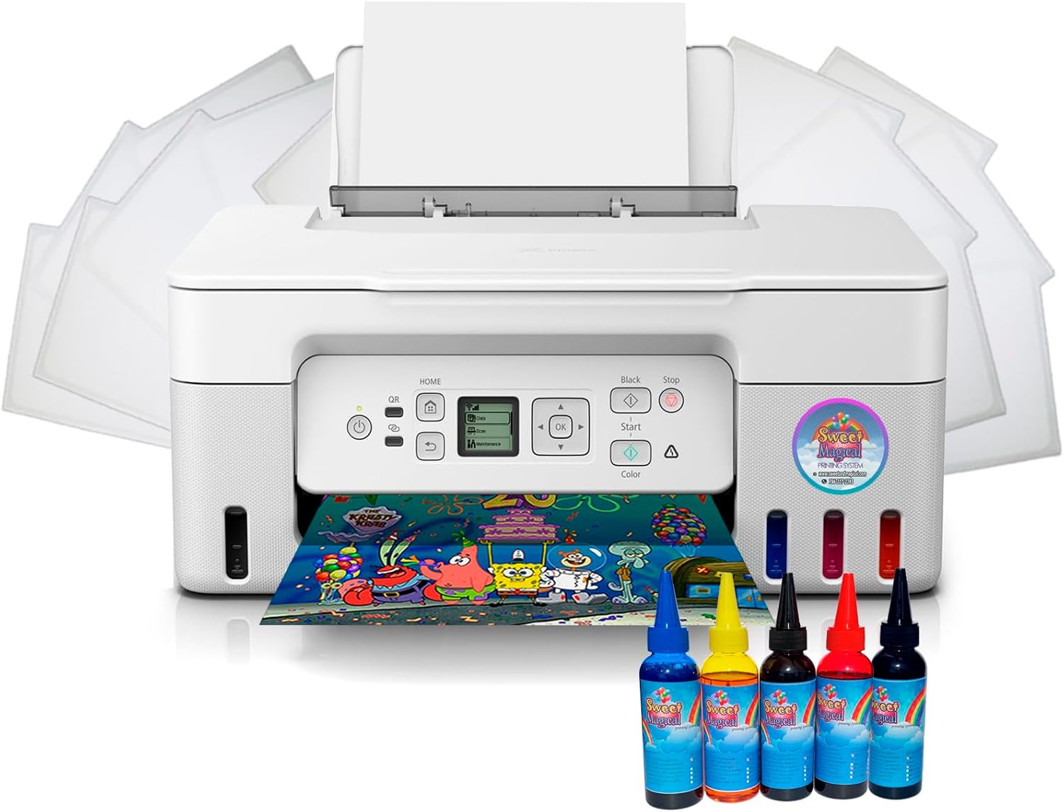 S & M Topper Image Cake Printer Bundle Meg-awhite