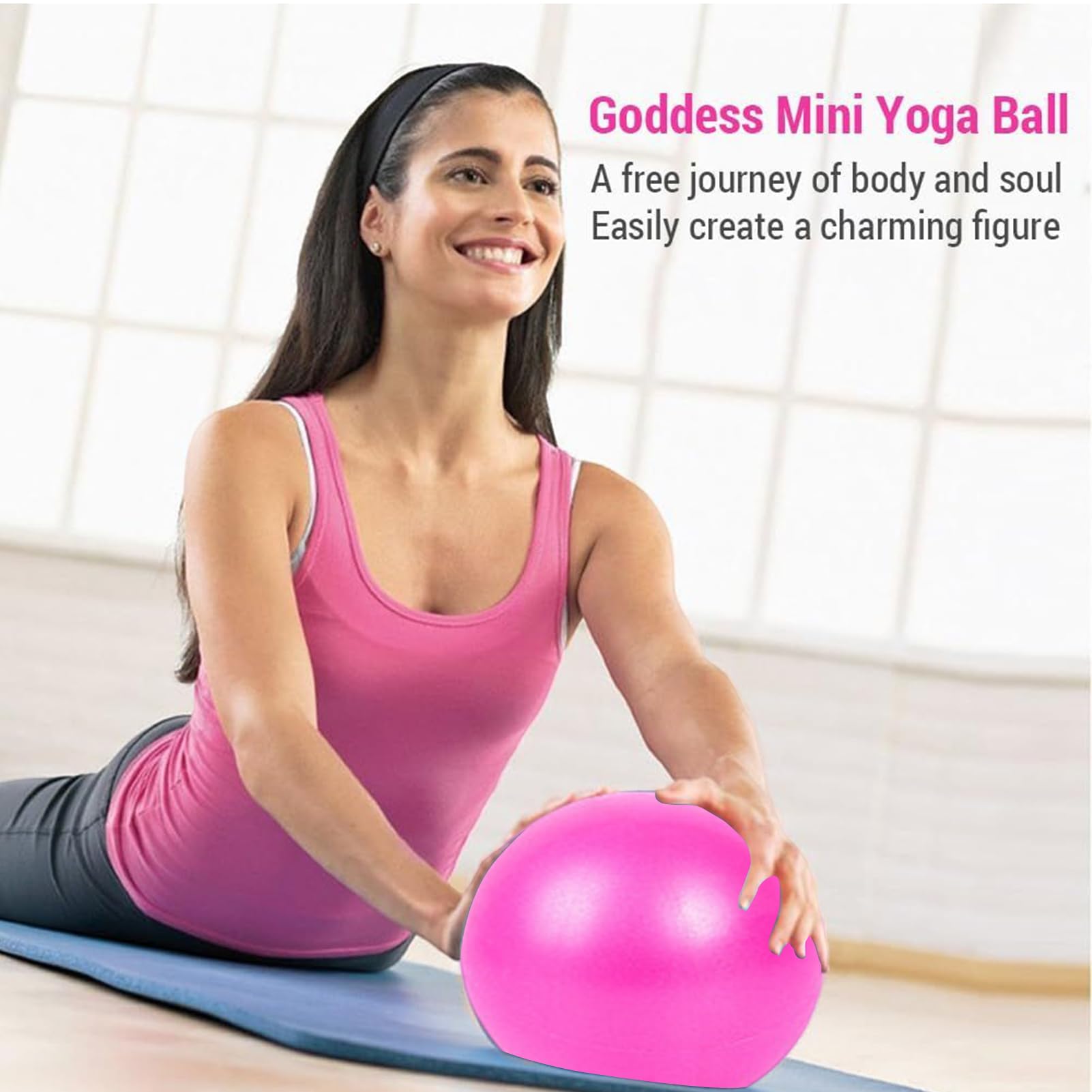 Generico Kit Pilates, Set di Yoga per Donne, Set di Palline da Yoga ad Anello Pilates, Cintura di Allungamento Multifunzionale, Attrezzature per la Casa per L'allenamento in Palestra