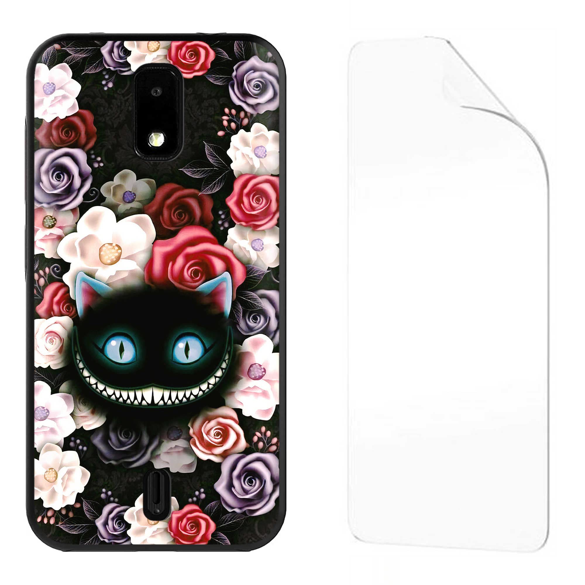 Oujietong ATT Calypso 2 U319AA Case Cover Compatible with Cricket Debut 4G LTE Phone Case Phone Case Cover + Film Soft TPU Screen Protector LZM