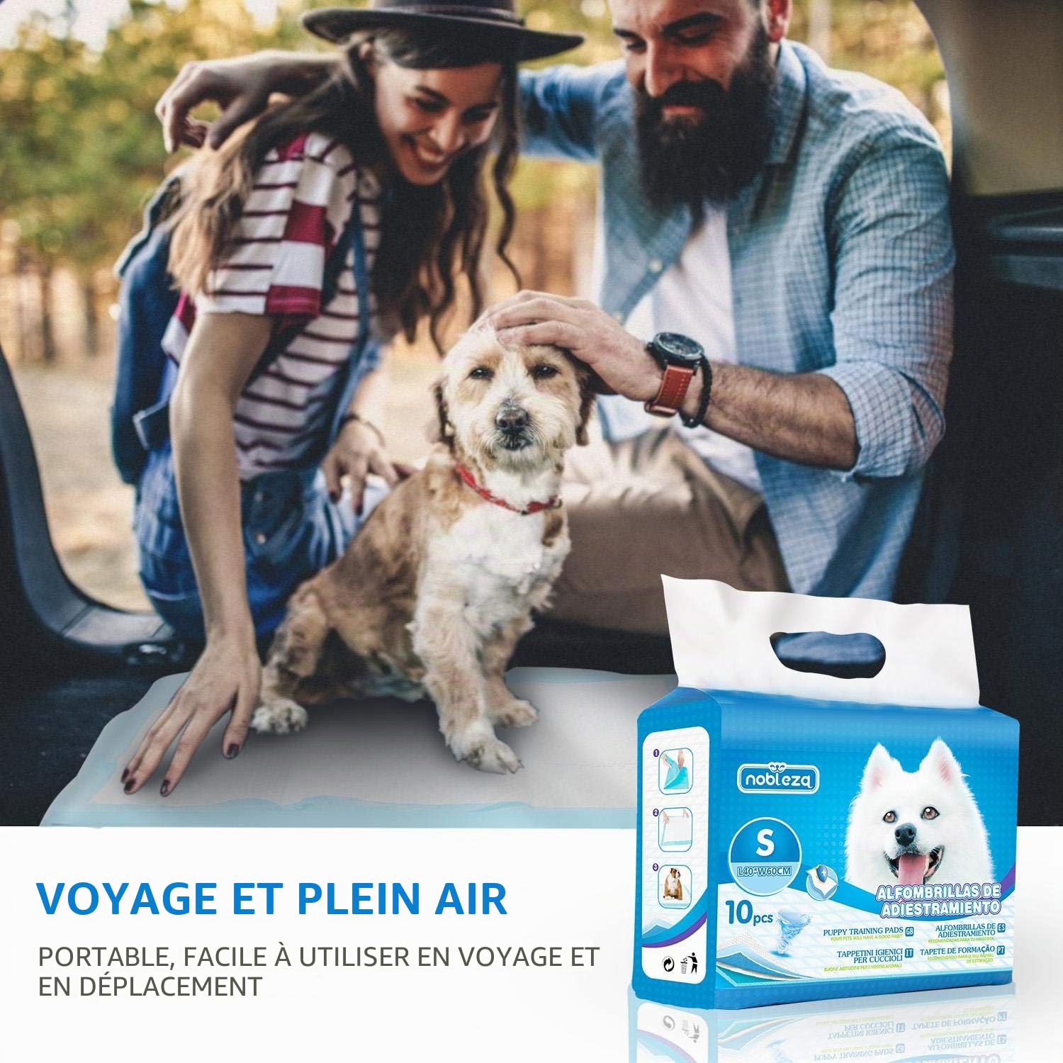 Nobleza - 100 x Tapis hygiénique d’entraînement pour Chiens. Ultra Absorbant. 60 * 40cm. 100 unités.