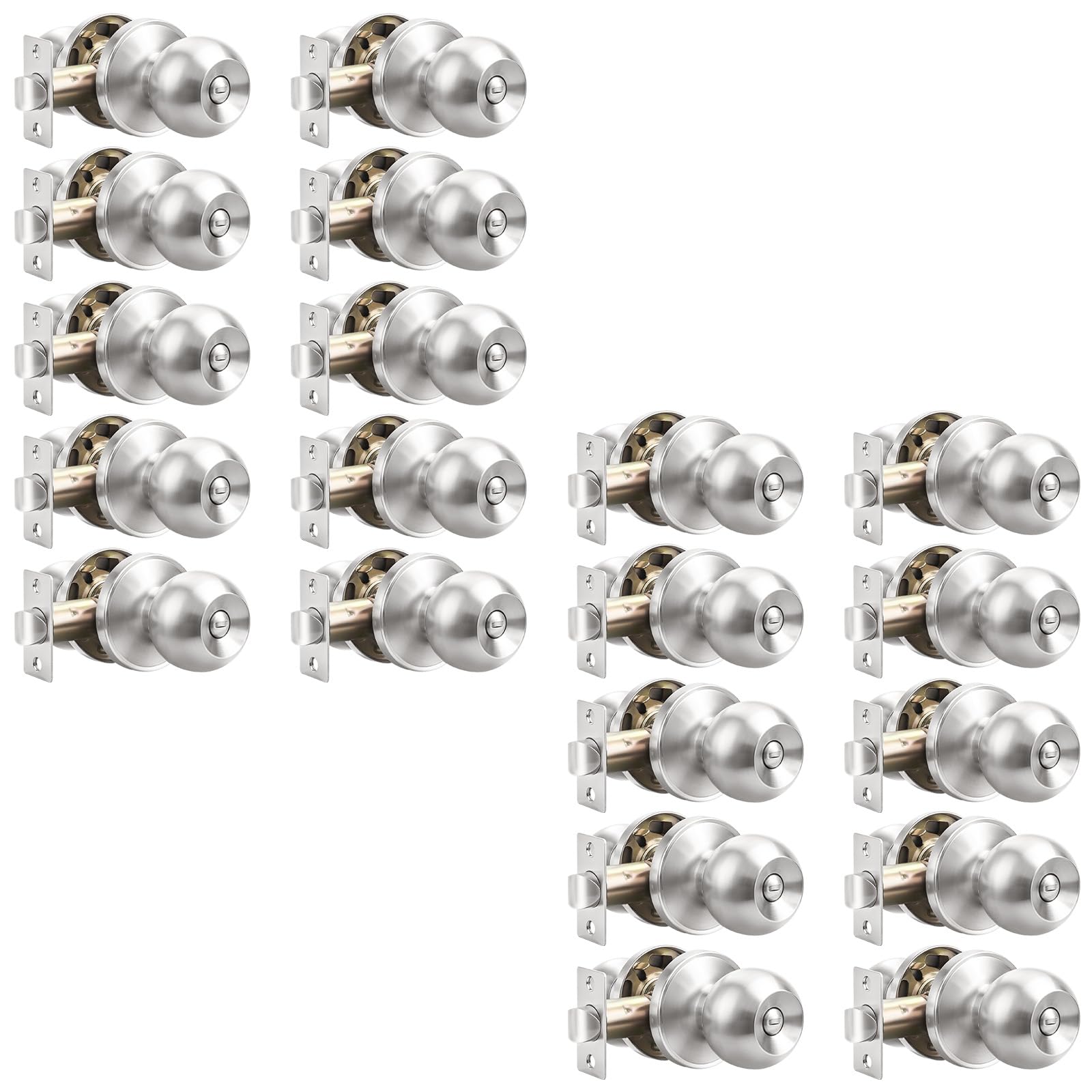 Probrico Satin Nickel Door Knobs - 5 Pack -22