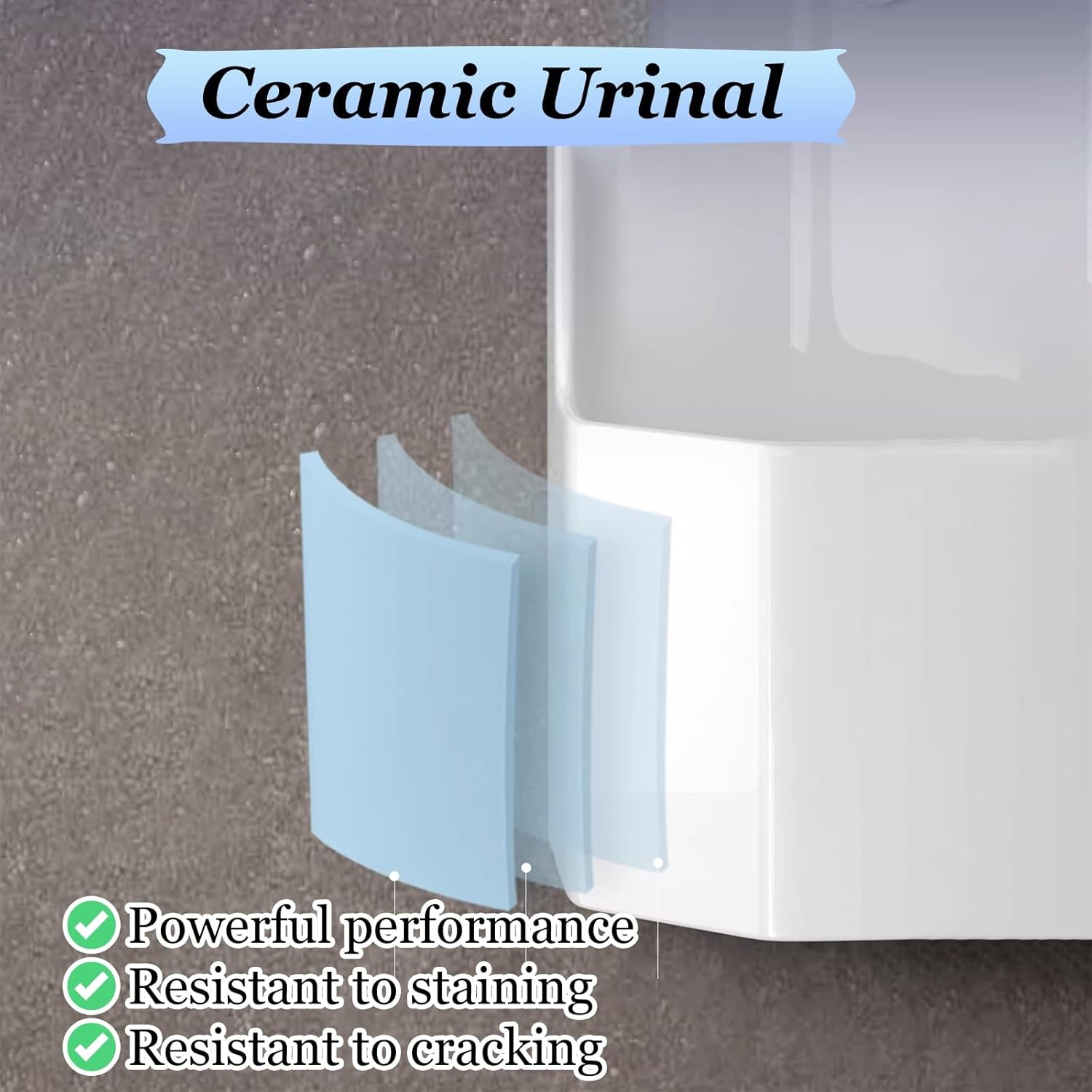 Urinal potties Triangular Corner Urinal, Space Saving Wall Mount Urinals for Men Spill Proof, Home Ceramic for Seniors/Adults/Children - Manual Flush