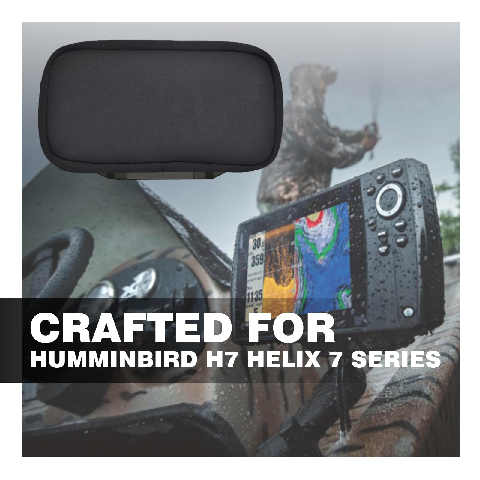 Housse Silicone Pour Humminbird Helix 7 – CTY-Auto 780044-1, Protection étanche Noire