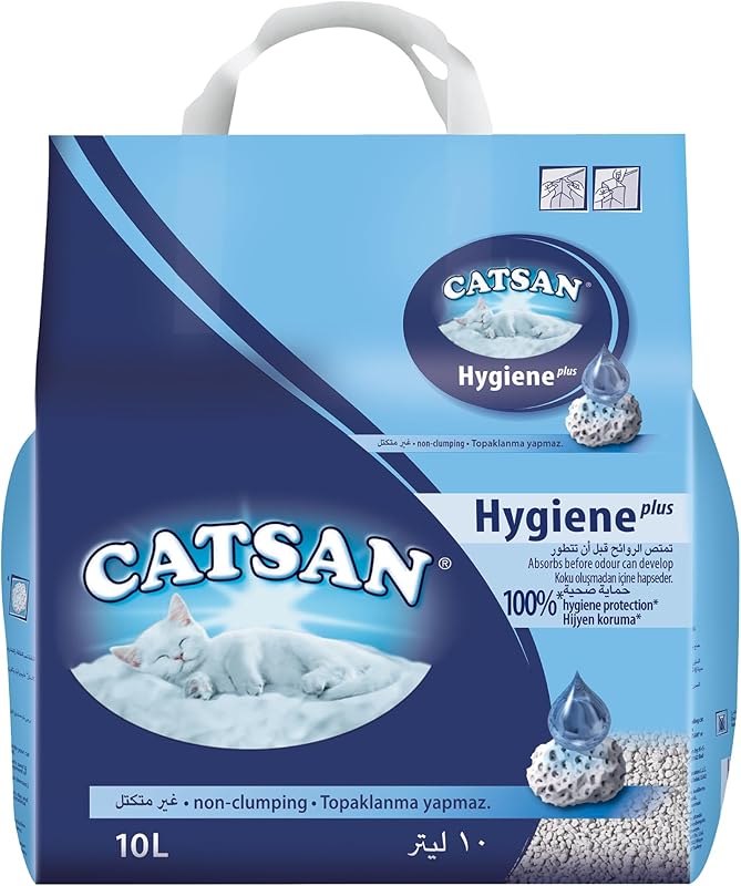 CATSAN Hygiene Plus - Litière Minérale pour Chat, Sac de 10L