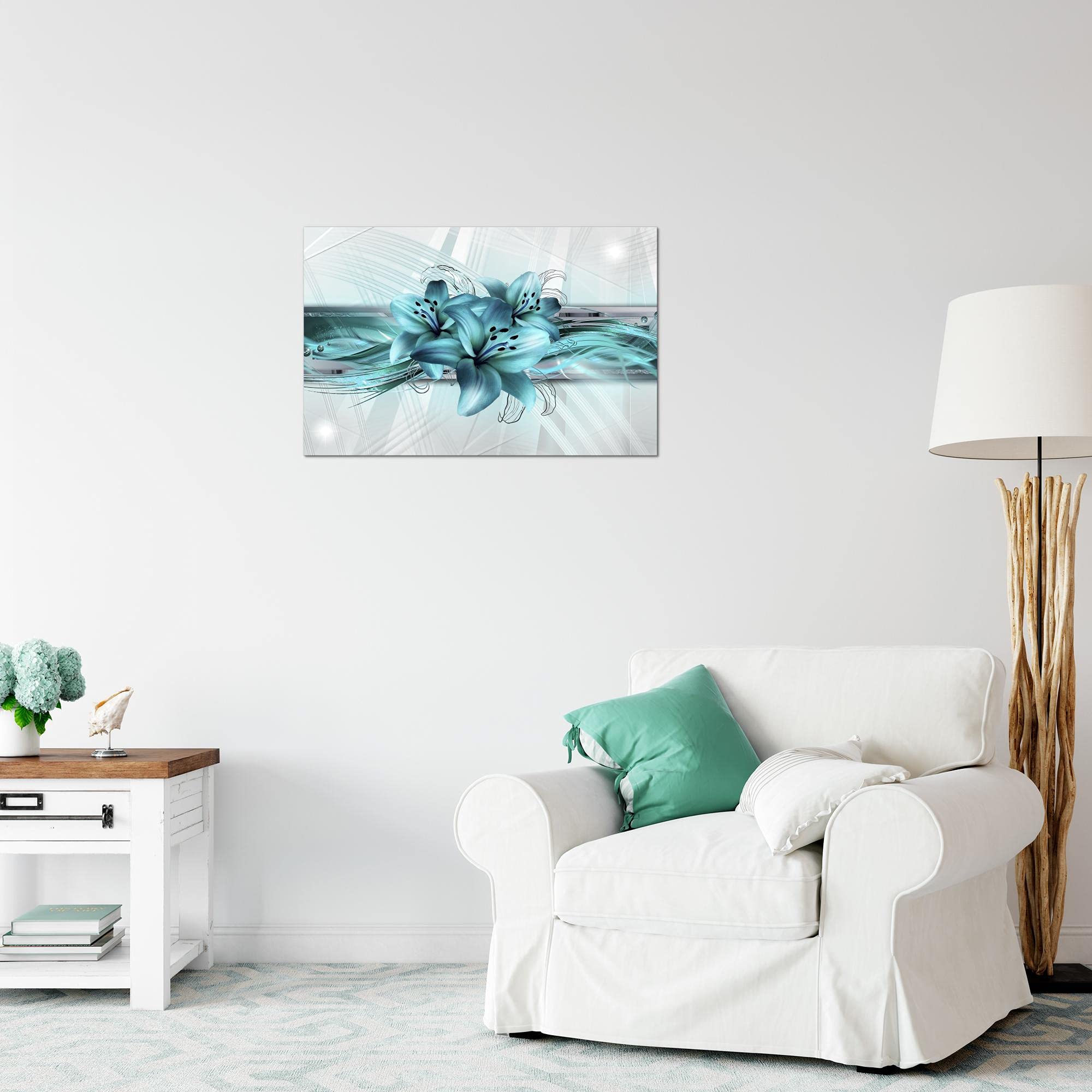 Runa Art Stampa Su Tela Lily, 60x40 Cm, XXL: Quadro Floreale Moderno Pronto Da Appendere