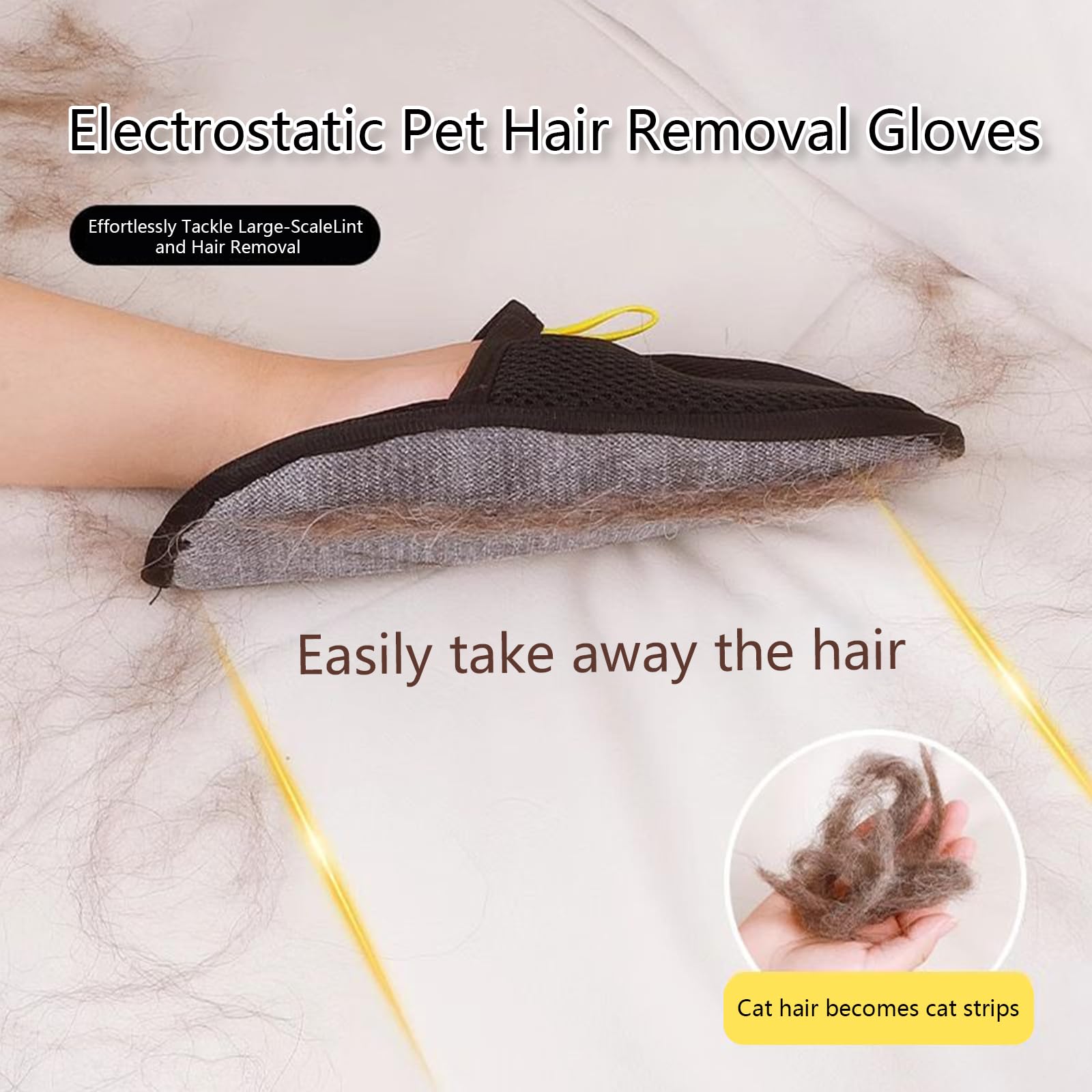 2Pcs Double Sided Pet Grooming Gloves, Dog Washing Gloves, Cat Grooming Glove, Static Removal pet hair removal glove Pet Hair - Image 2