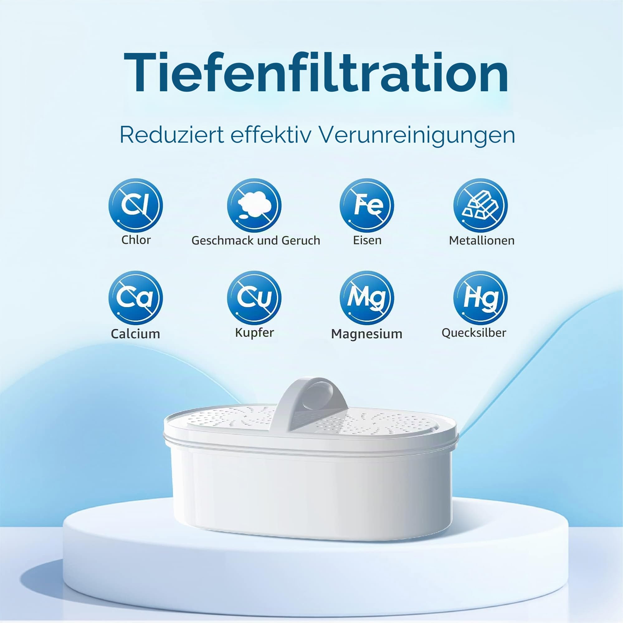 [Original] Waterdrop WD-PF-01A Plus NSF Zertifizierte Ersatzfilter für alle Waterdrop-Krugfiltersysteme mit einer Lebensdauer von bis zu 3 Monaten oder 757 Litern (3er-Pack)