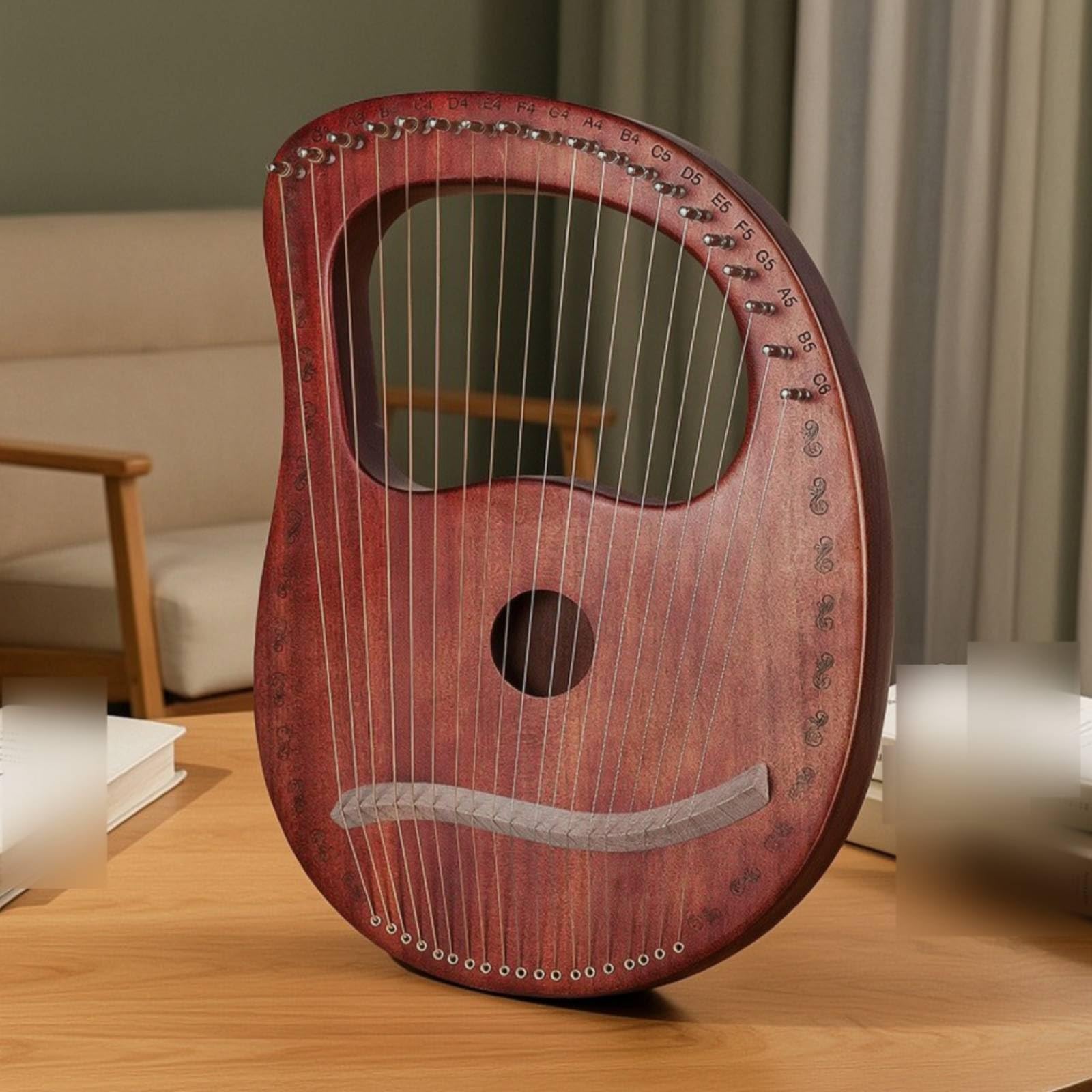 Arpa con 19 Corde Compatta Strumento a Corda a Scatola Scatola Portatile Strumento per Studenti, Musicisti, Studio, Blu Marino