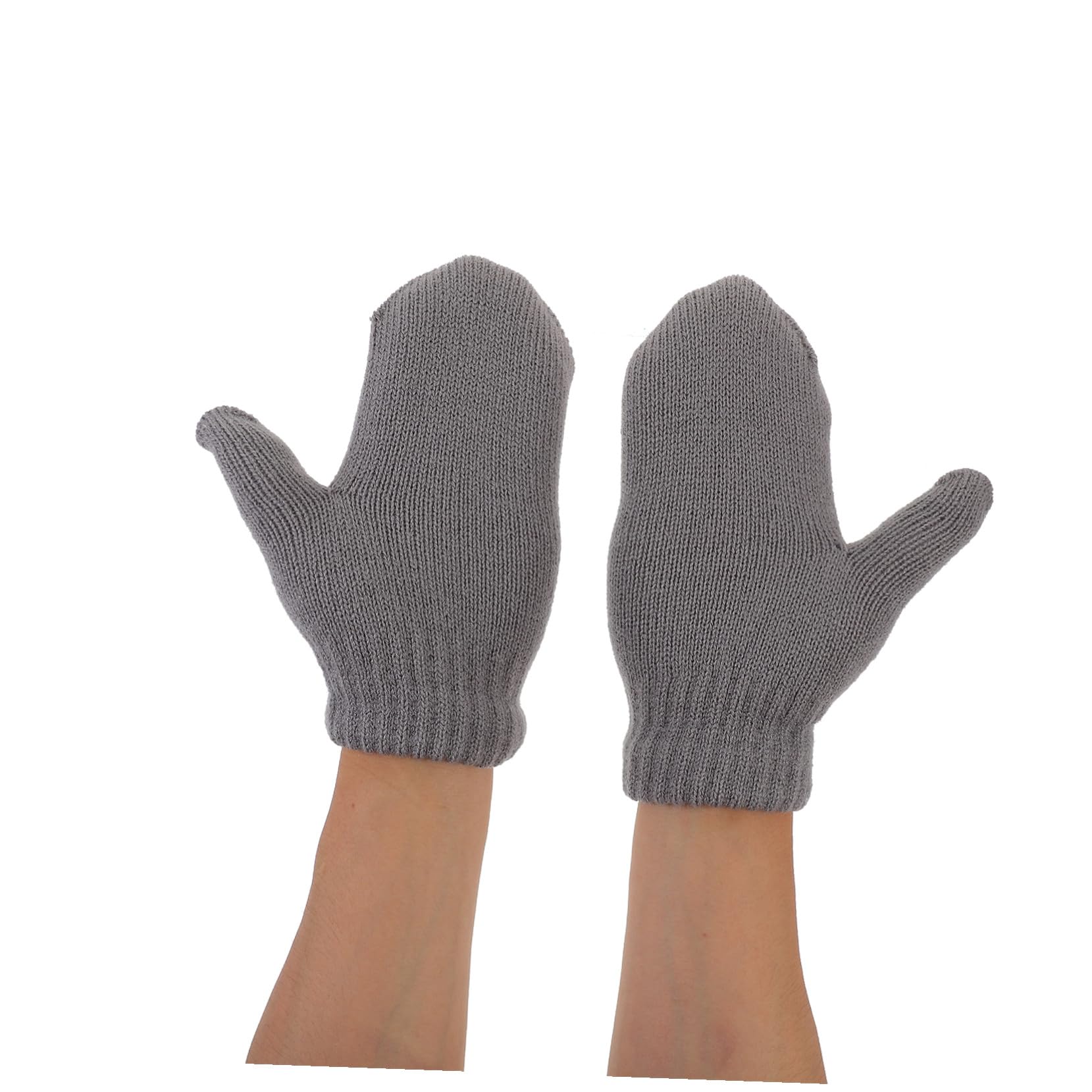 Mitones de Lana Acrílica, 3 Pares, Gruesos y Cálidos para Invierno | Acolchado Doble, Tejido Transpirable, para Trayectos y Esquí, Pensado para Niñas y Niños