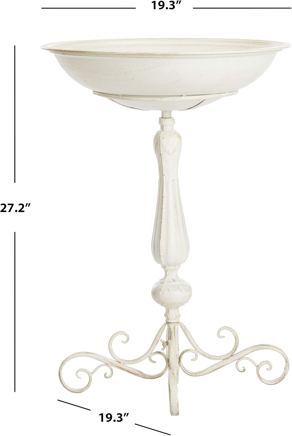 Safavieh PAT5023A Outdoor Collection Orian Pearl White 27-inch Bird Bath