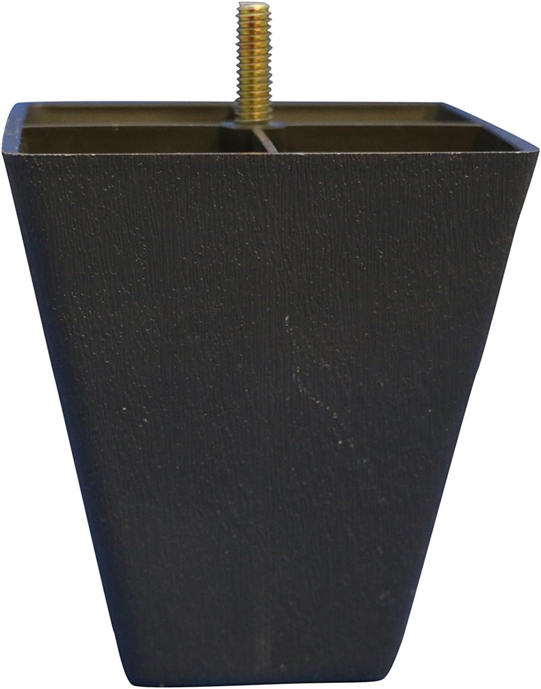 Dark Brown Plastic Square 4.5 Inch Leg for Sofas and Recliners, Set of 4