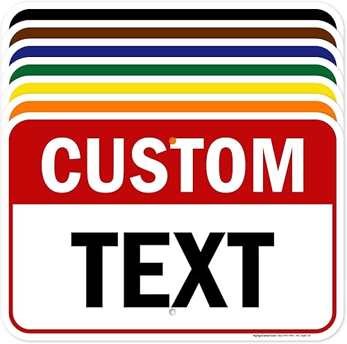 My Sign Center - Letrero personalizado, para negocios, uso en interiores y exteriores, 12 x 18 pulgadas, libre de óxido, aluminio 063, resistente a