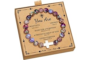 Christian Religious Easter Basket Stuffers, Cross Bracelet Jewelry Gifts for Women and Teens Girls