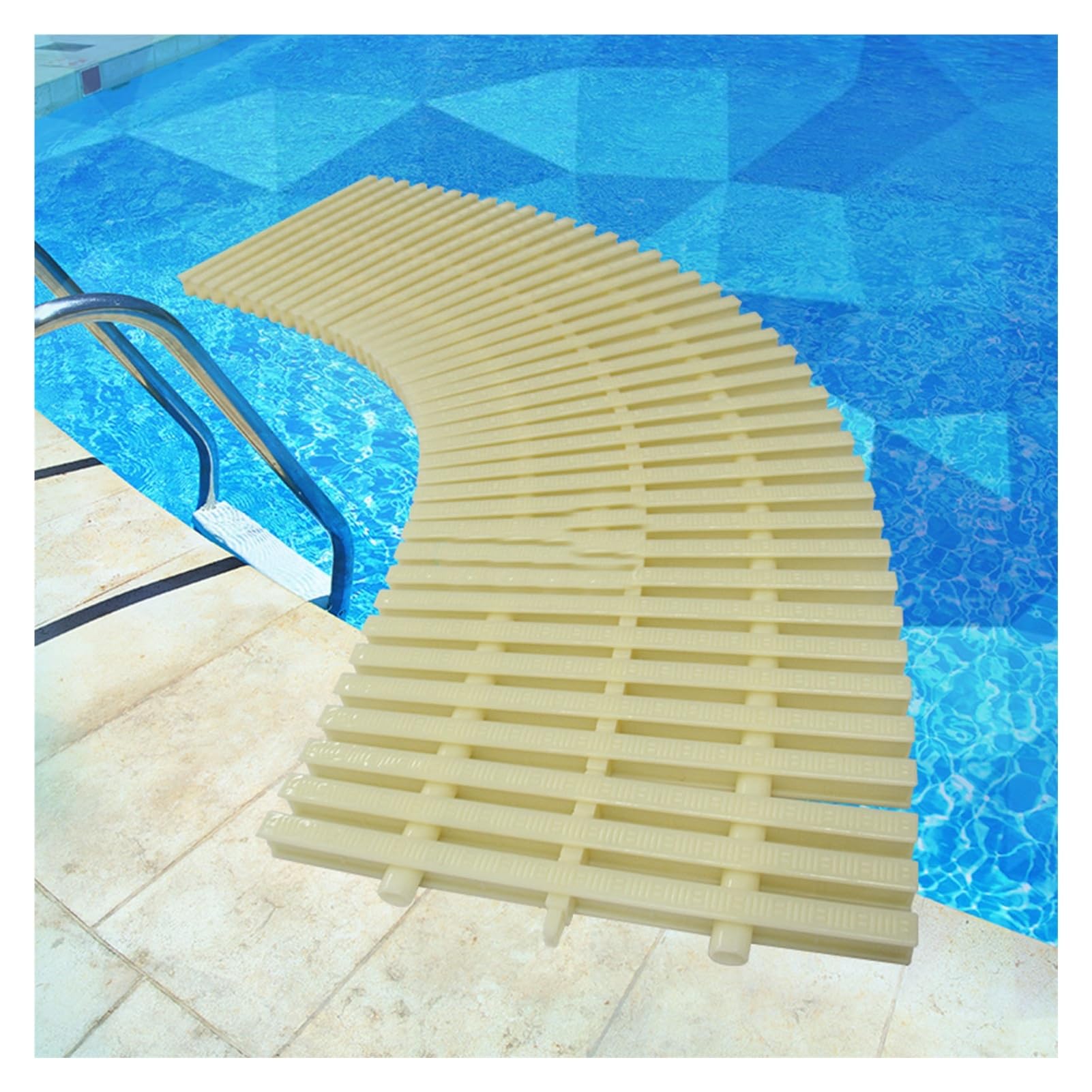 Generico Griglia di Scarico per Piscina ad Alta Resistenza, Tappetino in plastica ABS a 3 Fori con Texture a Rombi, capacità di carico 250 kg, Ideale per Uso Interno ed Esterno (20 cm, Set da 5)