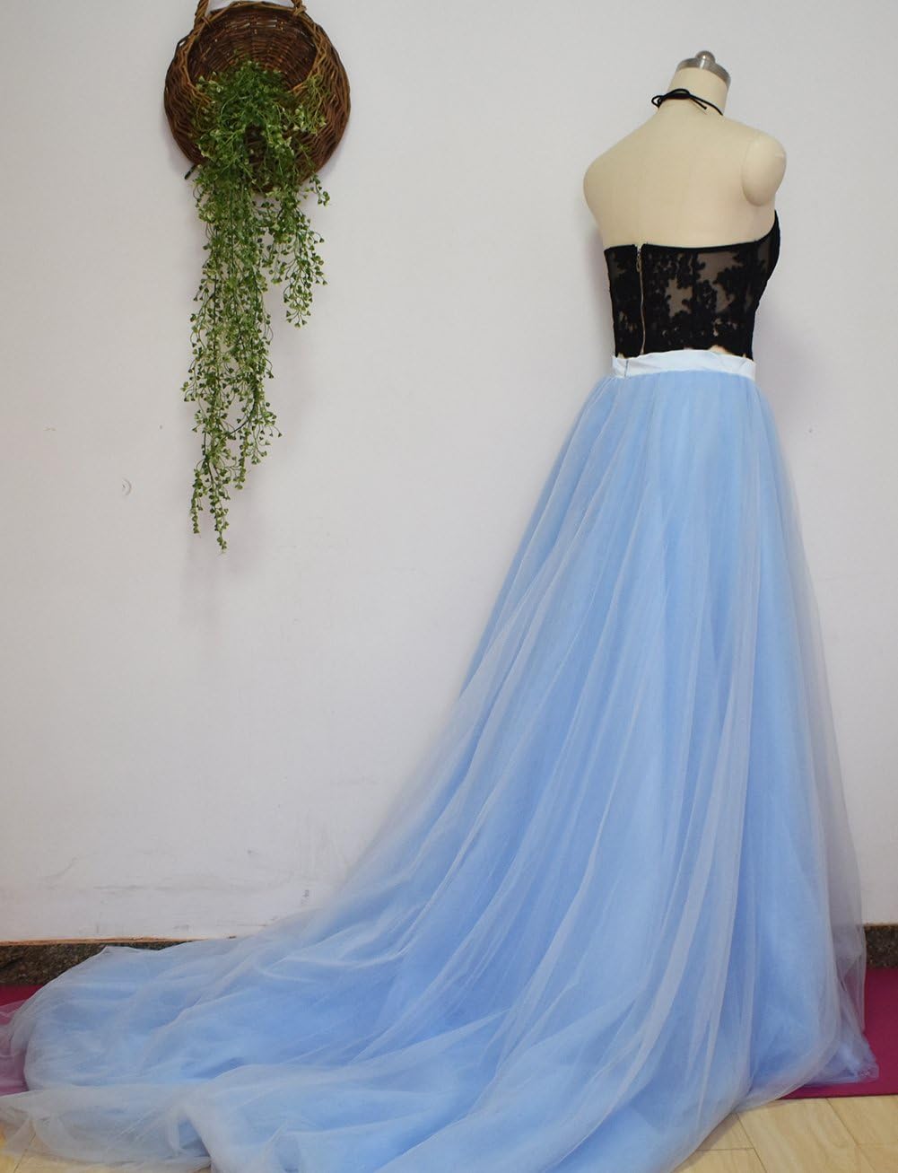 Maxi Tutu Tulle Wedding Train Skirt Detachable Long Train Overskirt