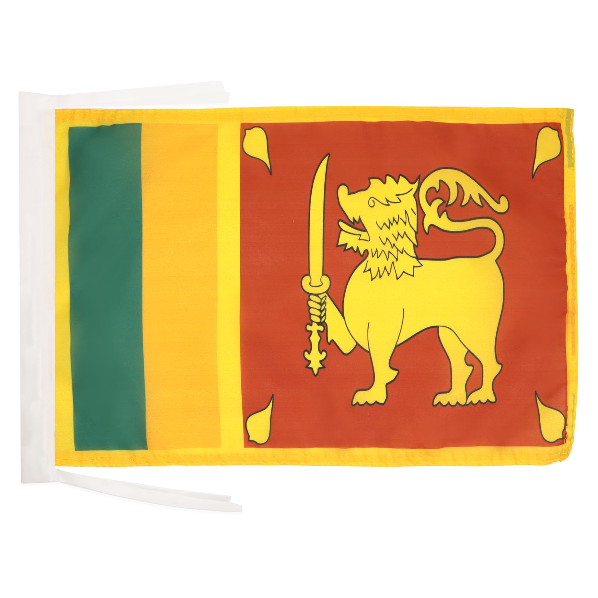 AZ FLAG Drapeau Sri Lanka en Polyester 100D avec Cordelettes, 45cm x 30cm