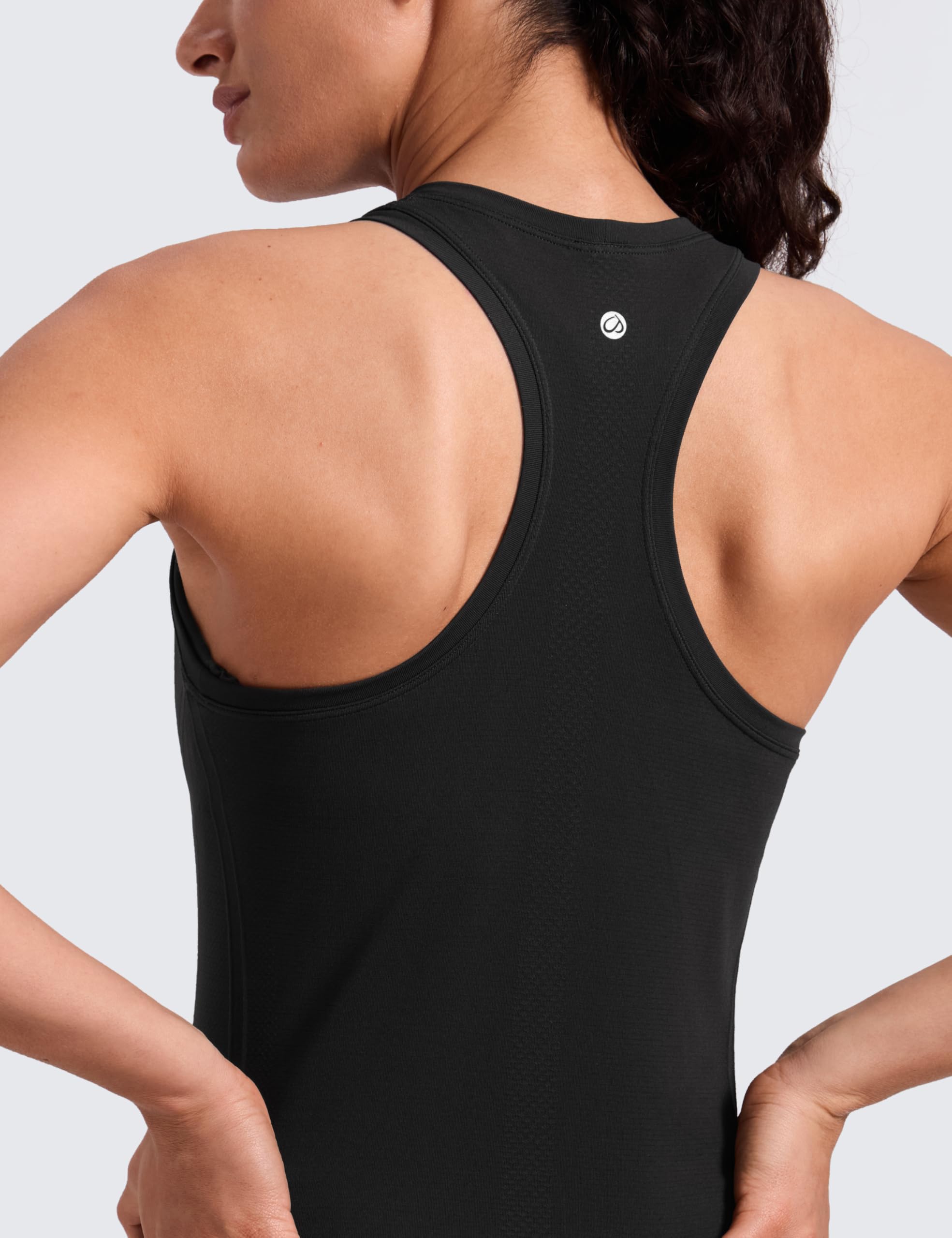 CRZ YOGA Mujer Sin Costuras Camisetas Tirantes Racerback Deportivo Transpirable Gimnasio Correr Sin Manga Tops