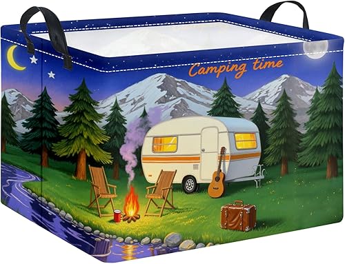 Miniatura 60 de HIYAGON - Cesta de Animales del Bosque Rectangular, Cesta de Almacenamiento para Bebé, Caja Organizadora de Almacenamiento, Caja de Decoración para