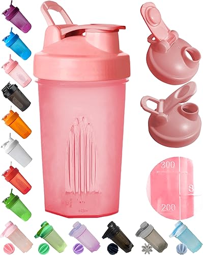 Miniatura 4 de CooGoo Botella agitadora de proteína en polvo para preentrenamiento, batidos, batidos con sin BPA y bola de batidor, taza de 13.5fl oz